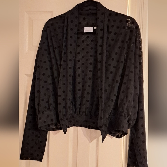 Anthropologie velvet jacket wrap - Picture 3 of 6